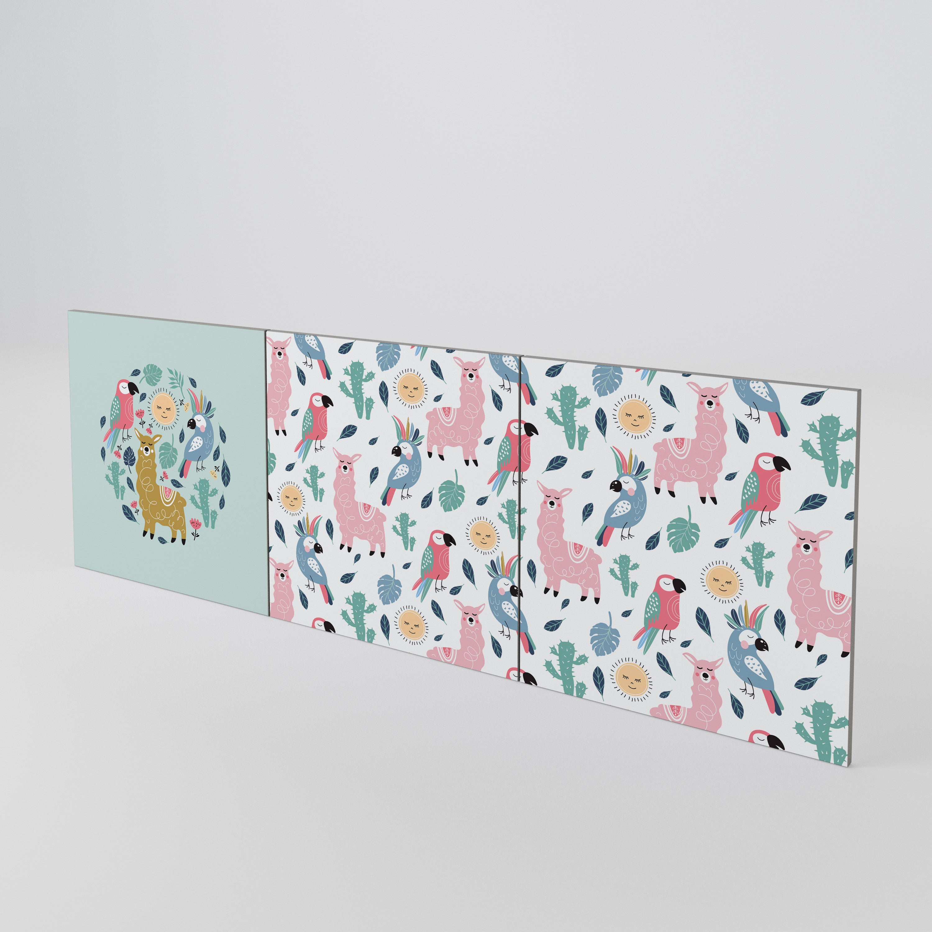 COLORFUL ALPACAS 3-Piece Sideboard Door Set