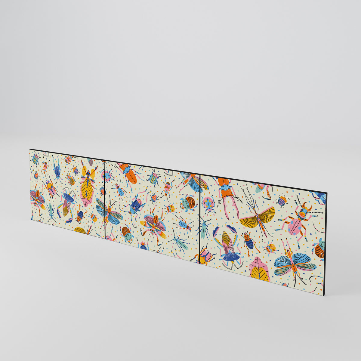 COLORFUL INSECTS 3-Piece TV Cabinet Door Set