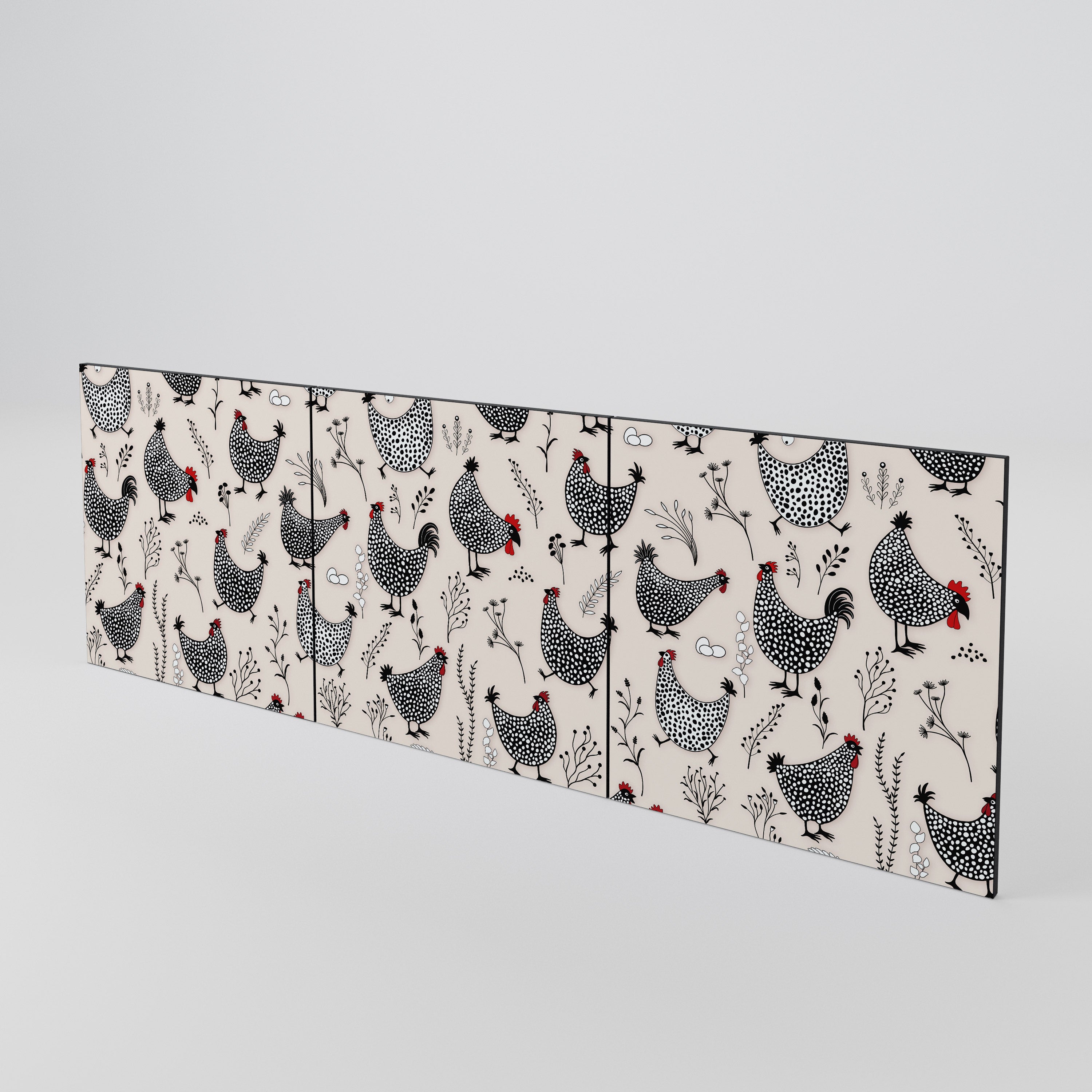 HAPPY HENS 3-Piece Sideboard Door Set