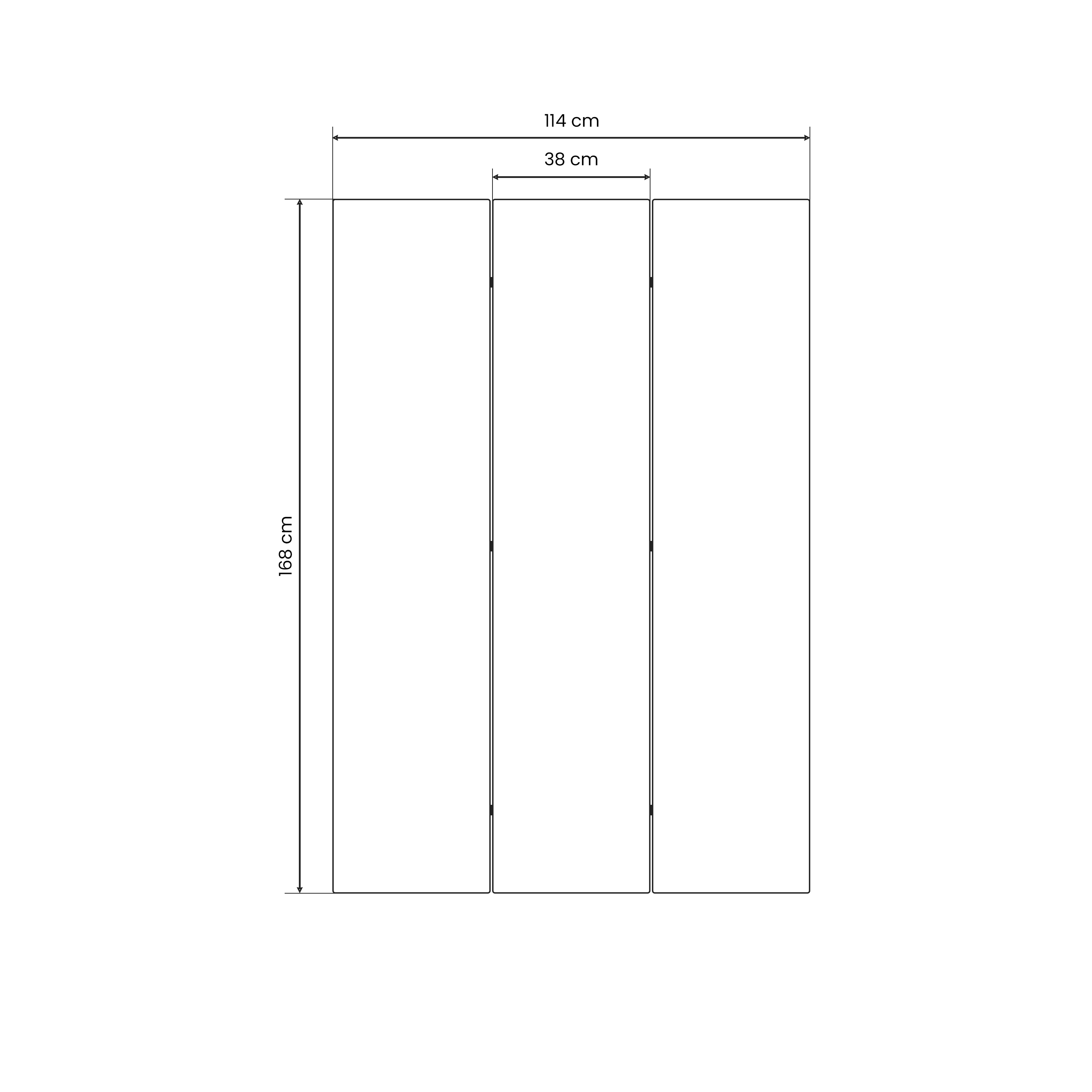 MINDFUL MOMENTS Decorative 3-Panel Room Divider