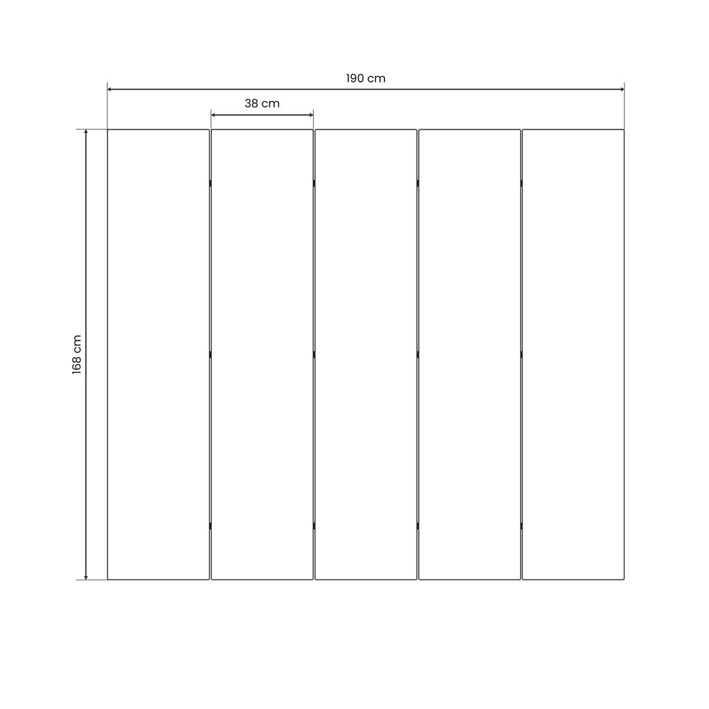 POLYLINE FUZZY Biombo Decorativo de 5 Painéis