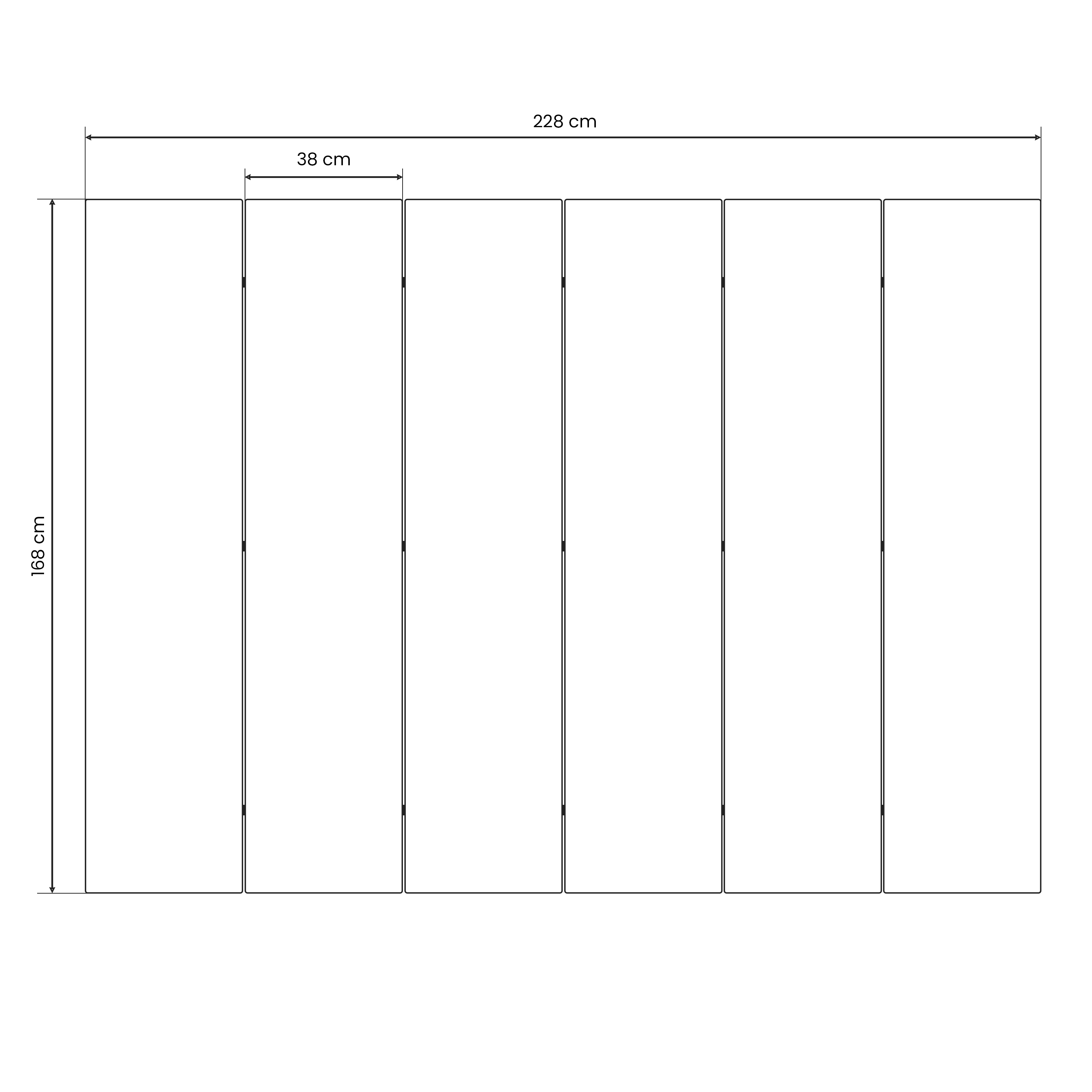 FAMOUS NUMBER 23 Decorative 6-Panel Room Divider